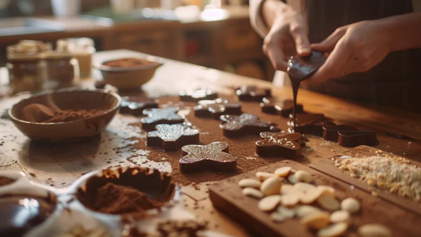 Fabrication sucettes chocolat